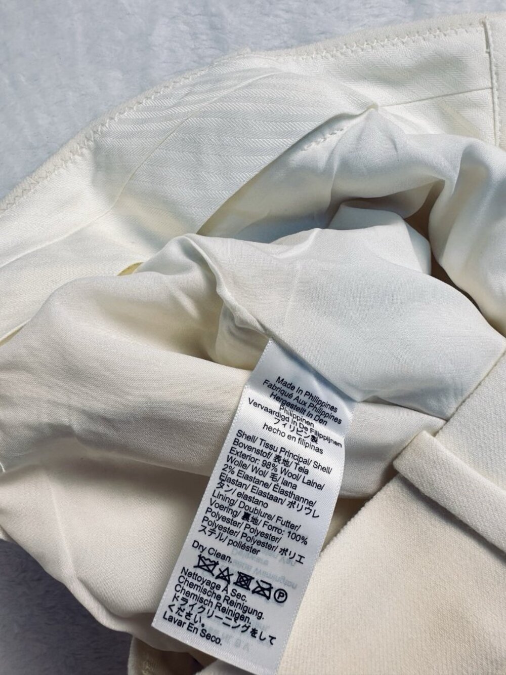 J.Crew Carolina Dress Wool Pant In Bouclé Ivory Sz 4 Work-Night Out NWT #CN743 - Picture 13 of 15